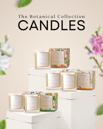 FYG soy wax candles, portable tin candles, hand-poured luxury scents, elegant candle gift sets