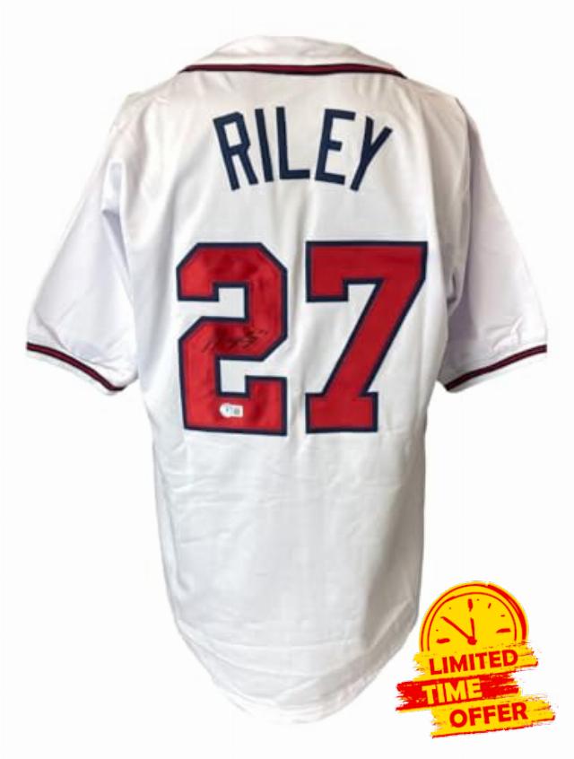 Austin Riley Atlanta Signed White Baseball Jersey BAS