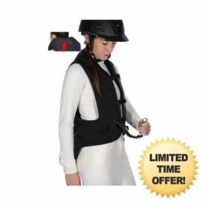 Child Equestrian Airbag Vest Horse Riding Show Coat With Neck And Tail Vertebrae Suitable (Color : Preto