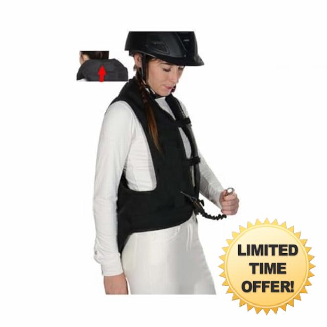 Child Equestrian Airbag Vest Horse Riding Show Coat With Neck And Tail Vertebrae Suitable (Color : Preto