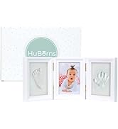 HuBorns - Baby Hand and Footprint Kit Easy to Frame - New Born Gifts & Keepsakes - Non-Cracking C...