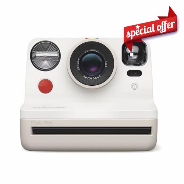 Polaroid Now 2nd Generation I-Type Instant Film Camera - Vintage White (9130)