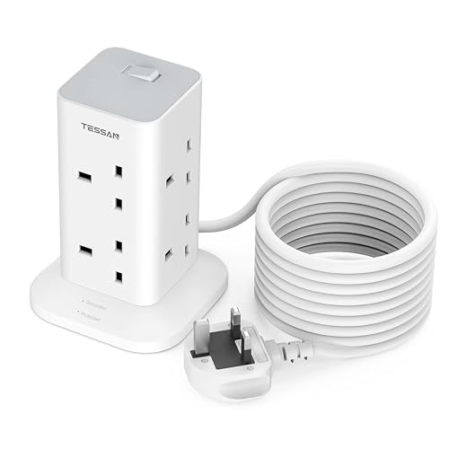 TESSAN 8 Way Surge Protected Extension Lead