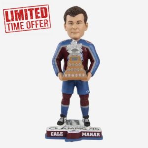 Cale Makar Colorado Avalanche 2022 Stanley Cup Champions Bobblehead NHL Hockey