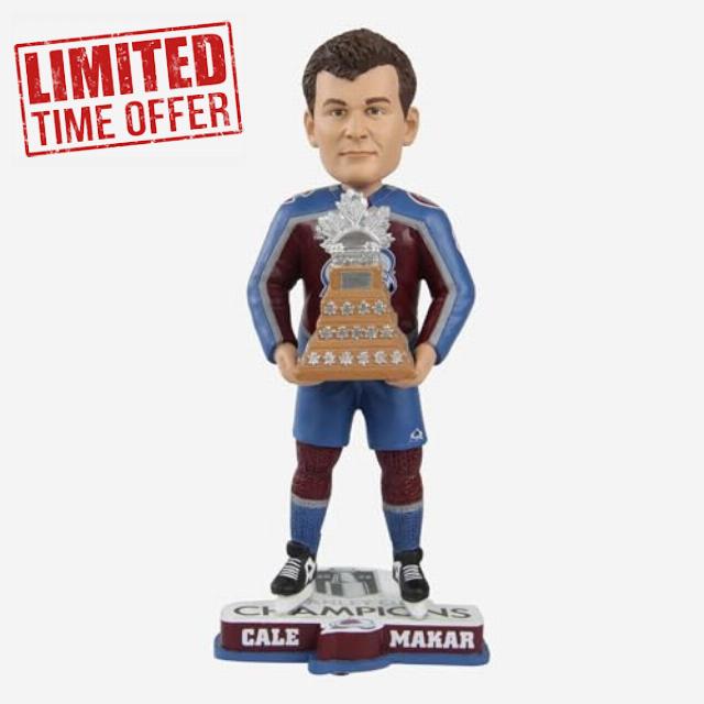 Cale Makar Colorado Avalanche 2022 Stanley Cup Champions Bobblehead NHL Hockey