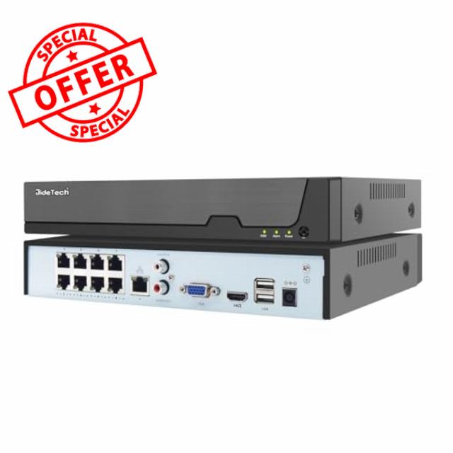 JideTech 4K 8 Channel PoE NVR
