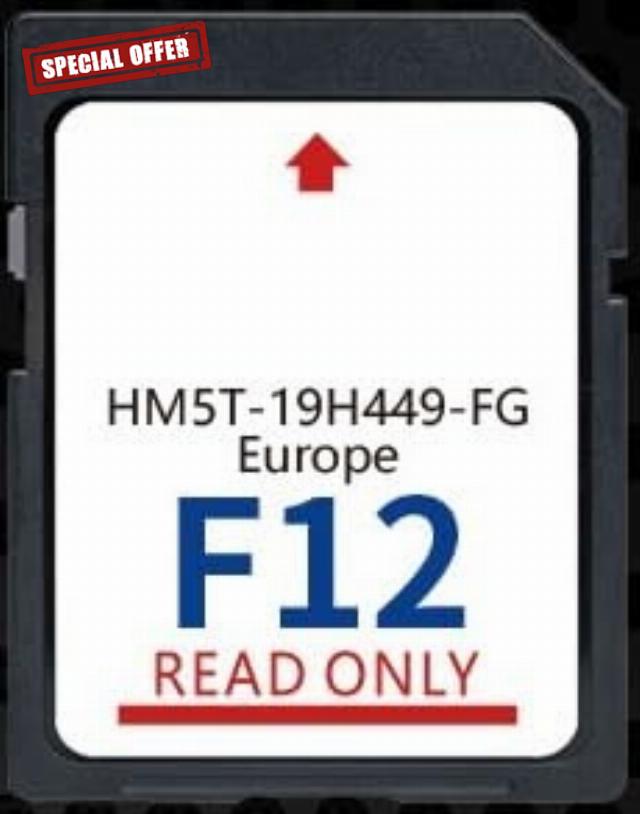 SD Map GPS Navigation Europe 2024 Compatible with Ford Sync2 F12 - HM5T-19H449-FG