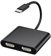 USB C to HDMI Adapter - Dual HDMI Adapter for 2 Monitors, 4K@60HZ, USB C HDMI Adapter for MacBook...