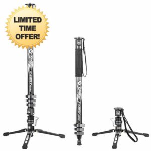 Fotopro Carbon Fiber Monopod with Pedal