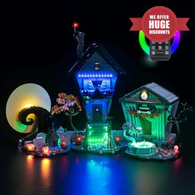 Remote Control Light Kit Compatible with Lego 21351 Tim Burton's The Nightmare Before Christmas (No Model)