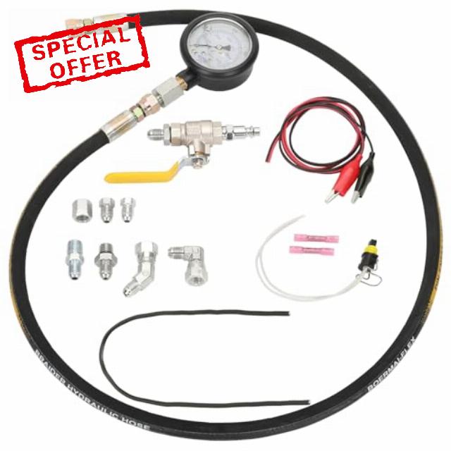 Hpop Test Tool High Pressure and Air Leak Test Gauge Tool Kit Compatible with 1994-2007 Ford F250 F350 6.0L & 7.3L Powerstroke