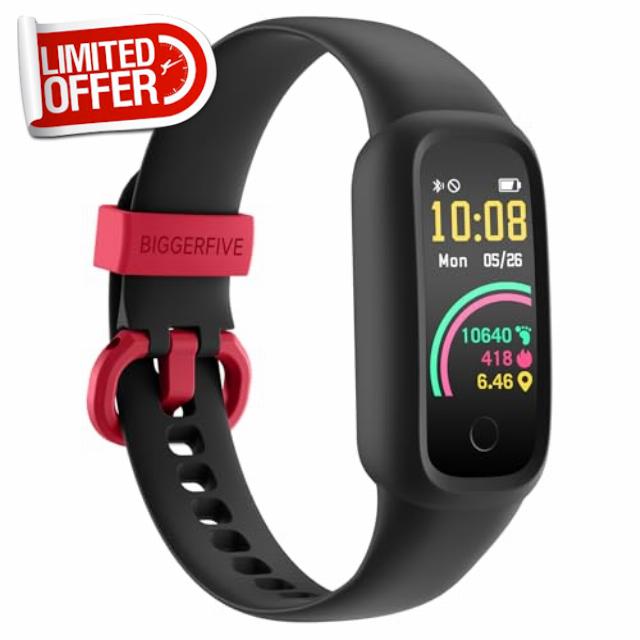 BIGGERFIVE Vigor 2 L Kids Fitness Tracker Watch for Boys Girls Ages 5-15