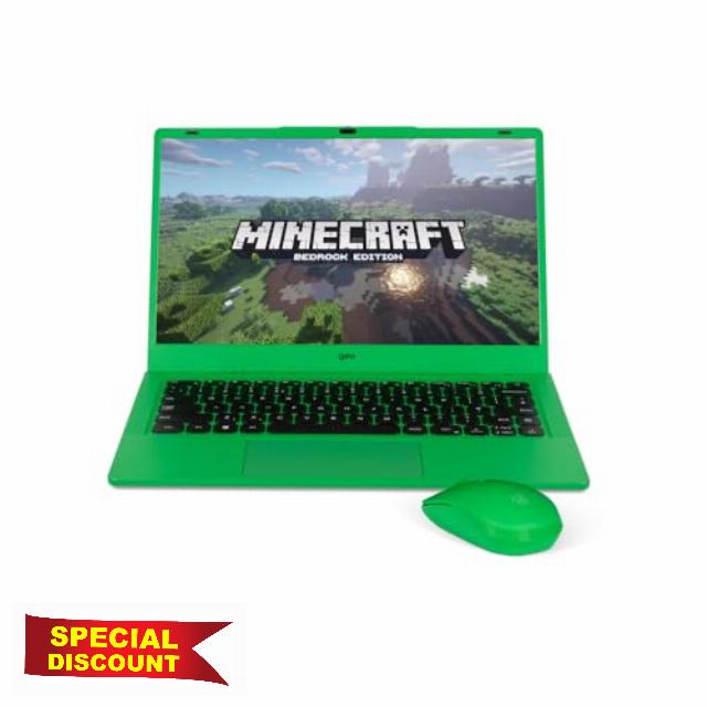 Geo GeoBook 14M Minecraft Edition Intel Alderlake N100 4GB RAM 128 GB SSD 14 inch Windows 11 Home Laptop Green - GE363