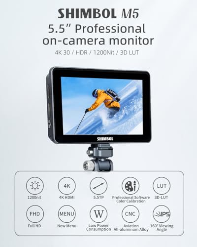 5.5 inch 1200nits High Brightness 4K HDR HDMI 1920x1080 IPS Field Monitor with 3D LUT