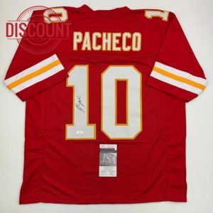 Autographed/Signed Isiah Pacheco Kansas City Red Football Jersey JSA COA