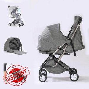 Lightweight Baby Strollers with Sleeping Basket and Rain Cover for Travel