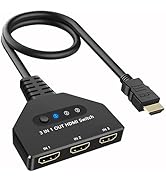 HDMI Splitter 1 in 4 Out, 4K HDMI Splitters for Dual Monitors Supports 3D Full HD 1080P Aluminum ...