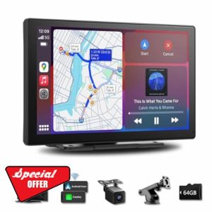 9-Inch Wireless Apple CarPlay & Android Auto Portable Display