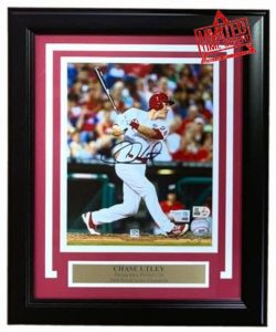 Chase Utley Signed Framed 8x10 Philadelphia Baseball Photo Fanatics