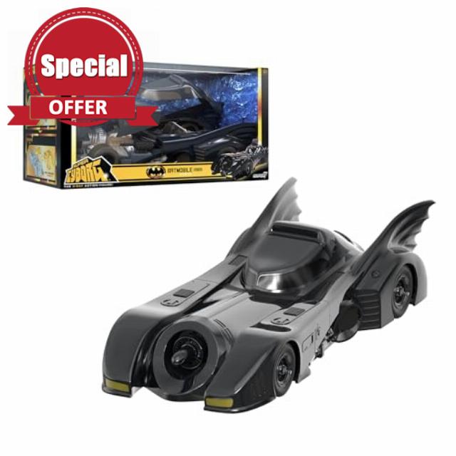 Super7 Super Cyborg Batman Batmobile 1989 (Full Color) - 13" Batman Action Figure Vehicle Classic Movie Collectibles and Retro Toys