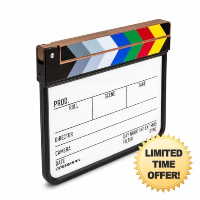OPENMOON Three-Colour LED Video Light Clapperboard
