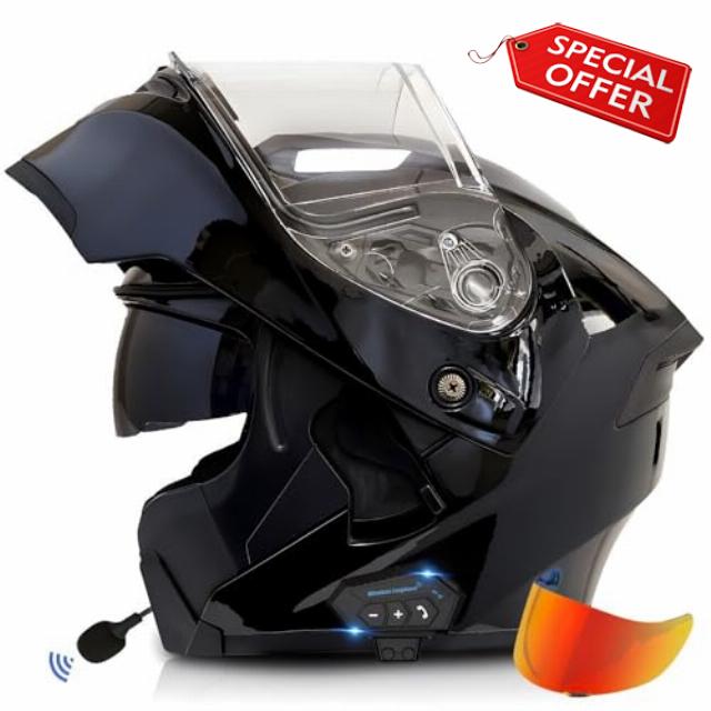 Bluetooth Modular Motorcycle Helmets Helmets for Adults Motorcycle DOT Approved