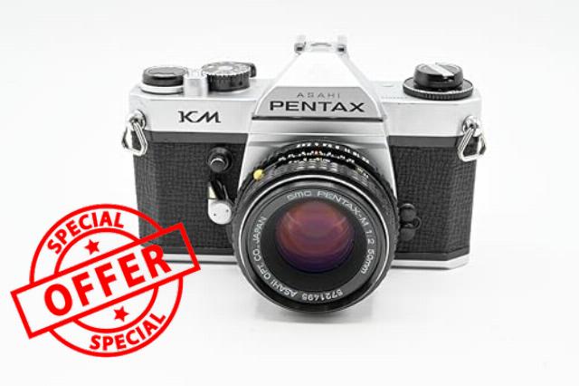 Pentax Asahi KM SLR Manual Focus Film Camera With Pentax 50mm Lens (Renewed)