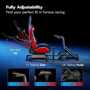 Formula and GT Sim Racing Cockpit Compatible with Fanatec