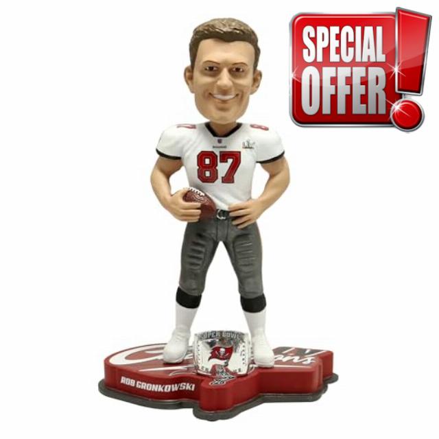 Rob Gronkowski Tampa Bay Buccaneers Super Bowl LV Champs Bobblehead NFL