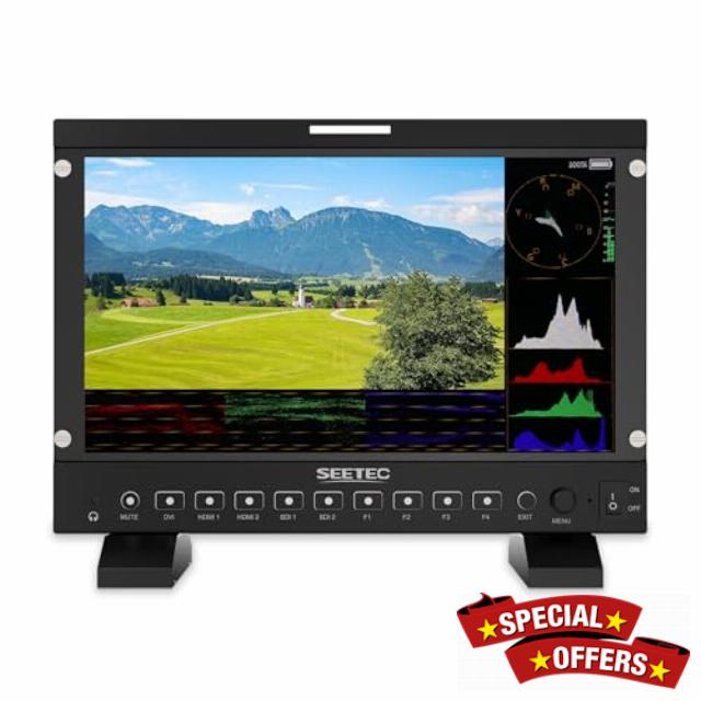 SEETEC P133 PRO 13.3 Inch 1000nit High Brightness Podcast Broadcast Monitor with Waveform 3D LUT HDR and SDI HDMI Input Output