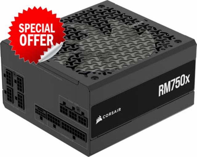 CORSAIR RM750x Fully Modular Low-Noise ATX Power Supply – ATX 3.1 Compliant – PCIe 5.1 Support – Cybenetics Gold Efficiency – Native 12V-2x6 Connector – Black