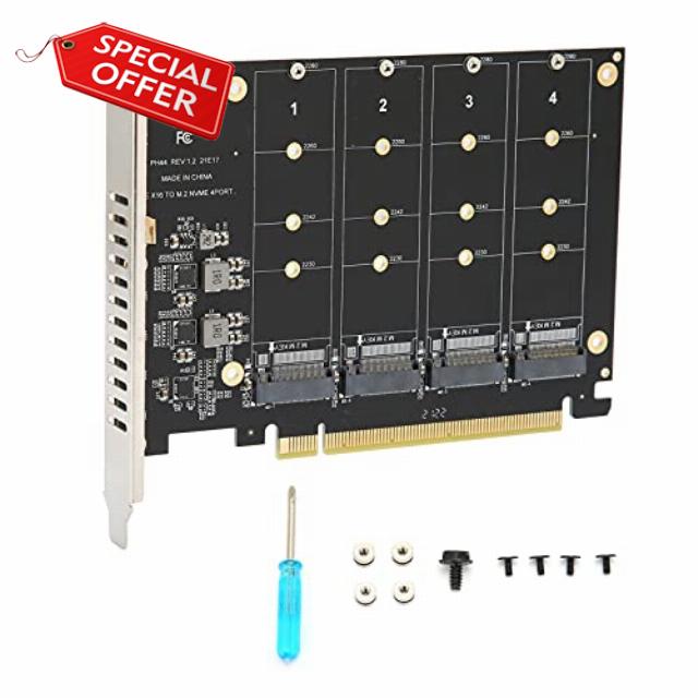 Haosie 4 Port PCIE M.2 Adapter