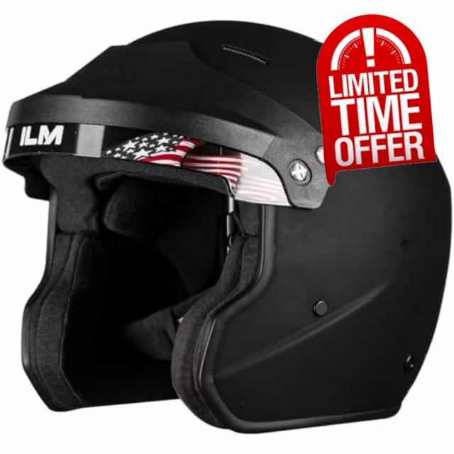 ILM Snell SA2020 Open Face Auto Racing Helmets Lightweight Fiberglass Helmet for Men and Women Model R85(L