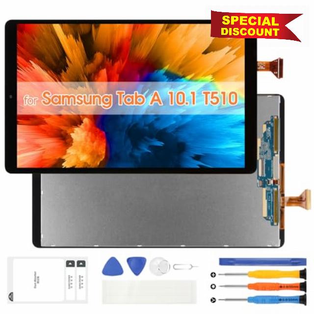 Screen Replacement for Samsung Galaxy Tab A 10.1 2019 T510 LCD Display T515 Digitizer SM-T510 SM-T515 Touch Screen Assembly with Repair Kits