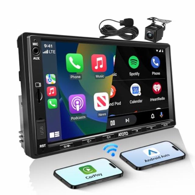Double Din Car Stereo with Backup Camera
