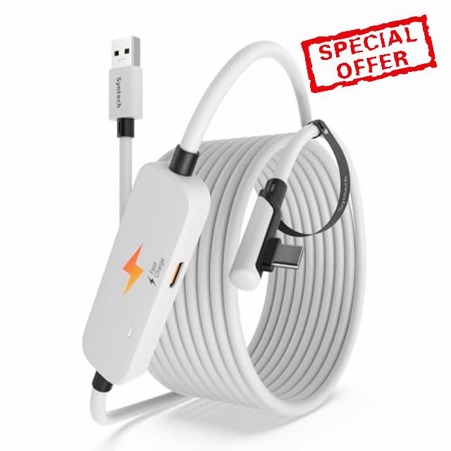 Syntech Link Cable with Charging 16FT Compatible with Oculus/Meta Quest 3 Accessories