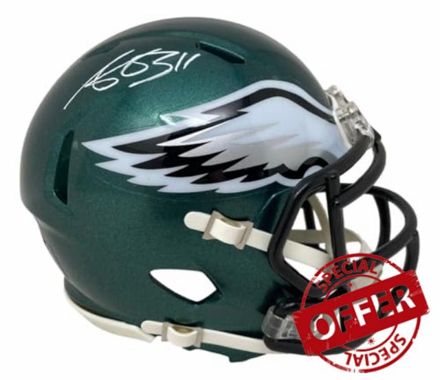 AJ Brown Signed Philadelphia Mini Speed Helmet BAS