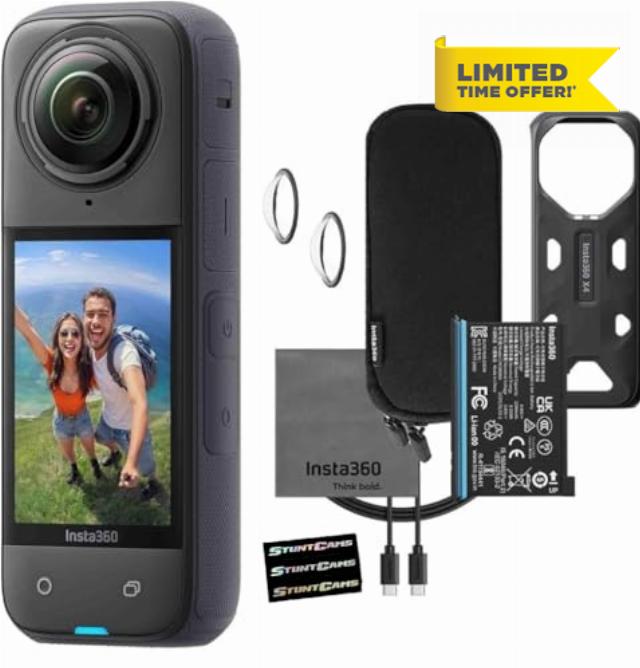 Insta360 X4 - Waterproof 8K 360 Action Helmet Camera