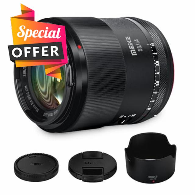 Meike 55mm F1.4 APS-C Auto Focus Prime Lens for Sony E Mount Mirrorless Cameras:A6400 A5000 A5100 A6000 A6100 A6300 A6500 A6600 A6700 ZV-E10