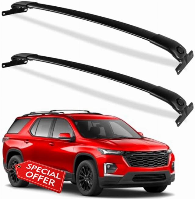 220lbs Roof Rack Cross Bars Compatible with 2022 2023 2024 Chevy Chevrolet Traverse