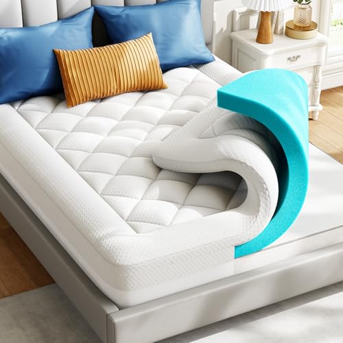 2 Inch Cooling Gel Memory Foam Plus 1 Inch Pillowtop Mattress Pad for Back Pain
