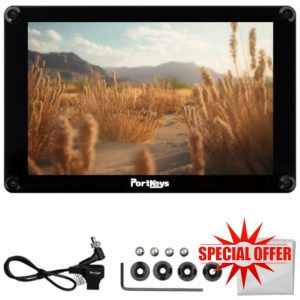 Portkeys HS8 Camera Field Monitor 8" 1100nit Brightness Dual NP-F Battery Plates 3D LUT 4K HDMI Input 3G SDI in/Out Aluminum Housing