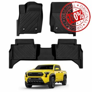 Floor Mats for Toyota Tacoma 2024 All Weather Tacoma Floor Mats for Toyota Tacoma Accessories 2024 TPE 1st & 2nd Row Floor Liners