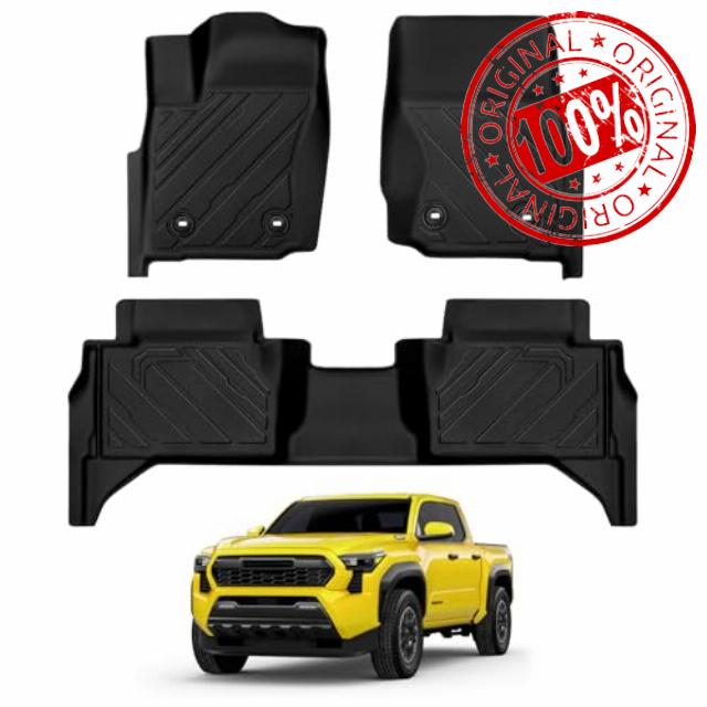 Floor Mats for Toyota Tacoma 2024 All Weather Tacoma Floor Mats for Toyota Tacoma Accessories 2024 TPE 1st & 2nd Row Floor Liners