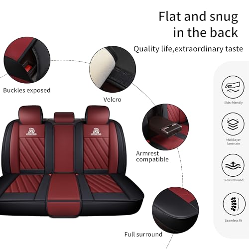 Car Seat Covers Front Seats Back Seat Cover with Head Pillow