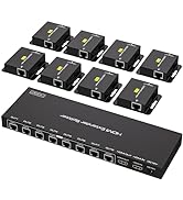 VEDINDUST HDMI Extender Splitter 1x41080P@60Hz Extending 165ft (50m) Length Transmission Over CAT...