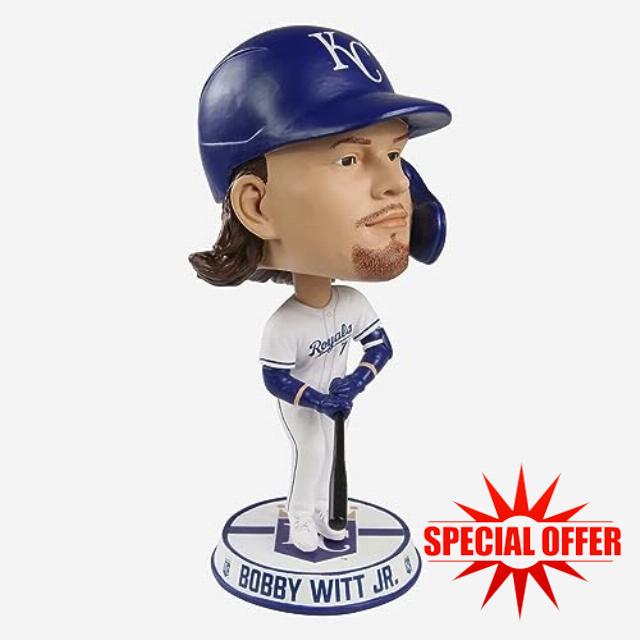 Bobby Witt Jr. Kansas City Royals 2023 Home Jersey Bighead Bobblehead MLB