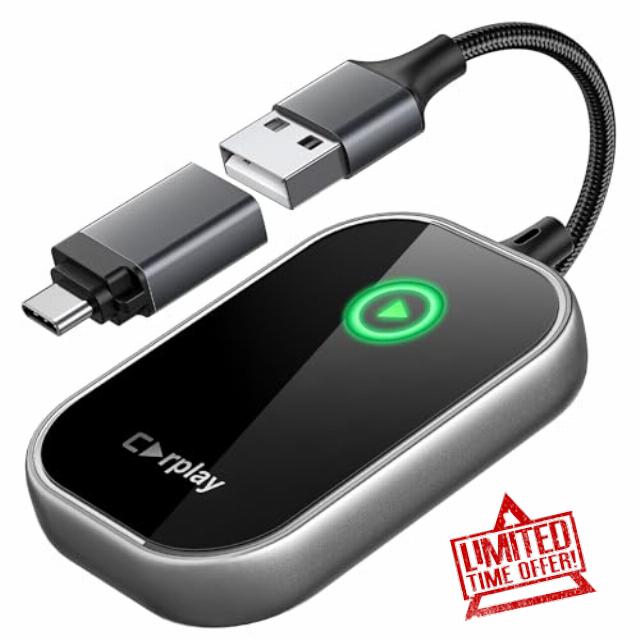 (2024 Upgrade) Wireless CarPlay Adapter