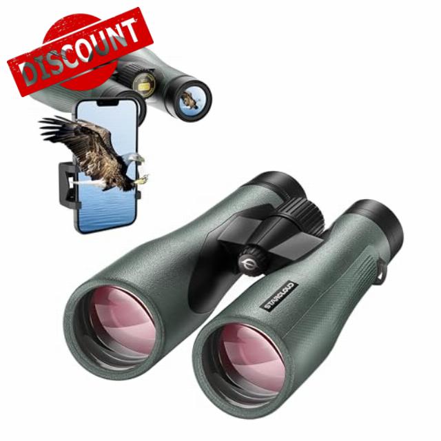 Star Cloud 15X55 UHD Lightweight Binoculars for Adults with Upgraded Phone Adapter