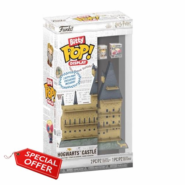 Funko Bitty POP! Display: Harry Potter - Hogwarts Castle - Albus Dumbledore™ and Luna Lovegood™ and Can Display a Total Of 18 Characters and A Surprise Mystery Mini Figure - 0.9 Inch (2.2 Cm)